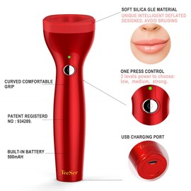 Lip Plumper Tool,CXGTCI Lip Suction Plumper Device Tool,Automatic Lip Plumpers Electric Lip Enhancer Fuller Device 3 Strength USB Charging Lip Thicker Tool