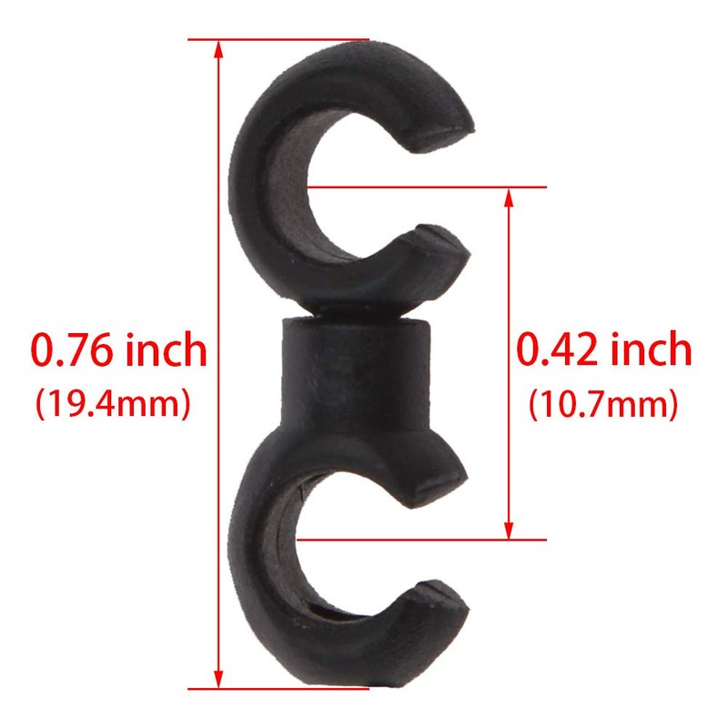 Saipor 20pcs Bike Cable Clasps S-Hook Clips Bicycle Rotatable for