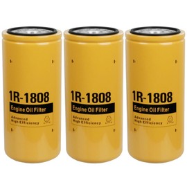 1R1808 Oil Filter Fits for Caterpillar 3406B 3408 3412C 3412 3306B Excavator Replace 1R-1808 275-2604 1R-0716 1W-2660 249-2347 LF691A 3I-1284 1W-2660(SET OF 3)