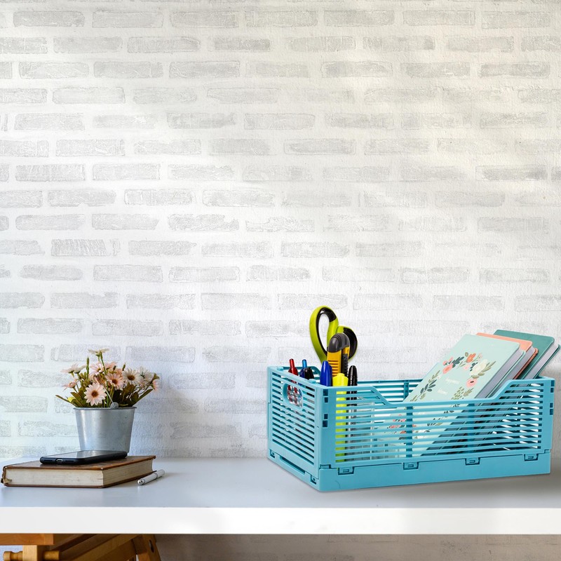 Truu Design Folding Plastic Crates, 30.5 x 20.3 x 11.4cm,