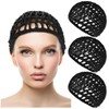 2Pcs Black Hair Nets Cap for Women Sleeping, Long Straight