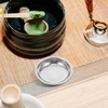 Luxshiny 6pcs Stainless Steel Tea Bag Dish Round Coaster for