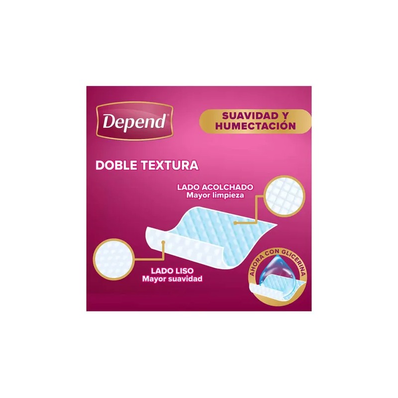 Toallitas Húmedas Depend Extra Grandes 42 Piezas