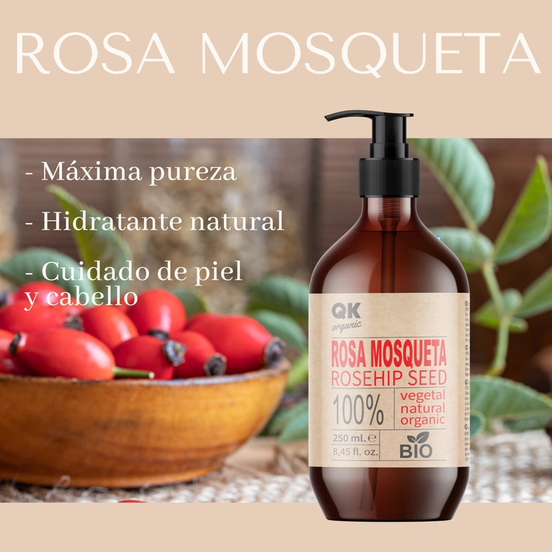 Rosehip Oil 100% Pure Organic Vegan - 250 ml -