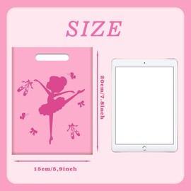 qhqqwzxqc 50PCS Ballerina Party Favor Bags Dancing Theme Goody Candy Bags, Pink Ballerina Party Treat Bags for Ballerina Themed Birthday Baby Shower Party Supplies