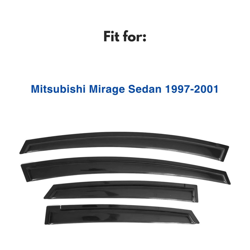 IG Window Visor for Mitsubishi Mirage Sedan 1997-2001, Rain Guard