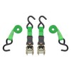 Smartstraps Ratchet Straps - 6Ft Grn Padded Ratchet 2Pk 1,500Lb