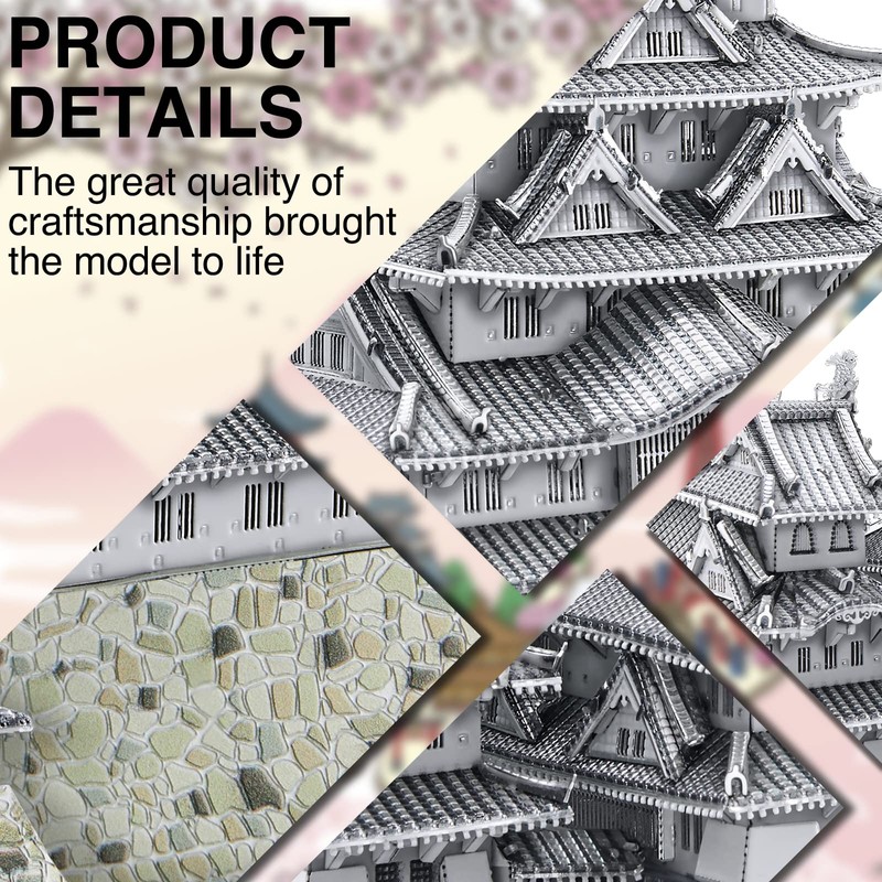 Piececool 3D Metal Puzzles for Adults, Himeji Castle - Japanese