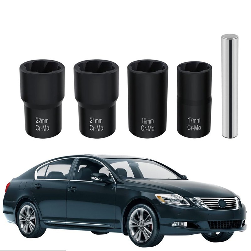 Twist Socket Tool Set, 5PCS 1/2" Drive Nut and Bolt