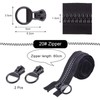 WANDIC Separating Jacket Zippers, 1 Piece 80 cm Double Open