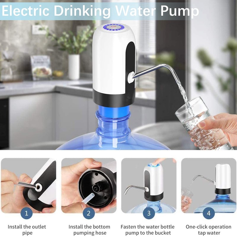 Water Bottle Dispenser, Water Pump for 5 Gallon Bottles, USB