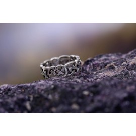 FIONA Celtic Friendship Ring 6mm Celtic Knot Ring 925 Sterling Silver, Sterling Silver, No Gemstone