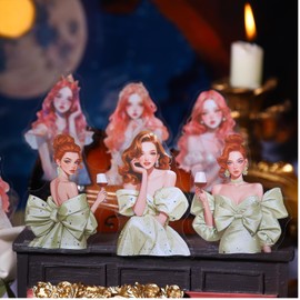 Zolarkar Collage Material, Girls Seals, Large Capacity, 120 Pieces, Fashionable Girls, Collage Stickers, Translucent, Waterproof, PET, Banquets, Persons, Flake Stickers, DIY Stickers, Handmade, Diary