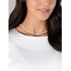 Valero Pearls Women's Necklace 925 Sterling Silver Rhodium-Plated with Potato