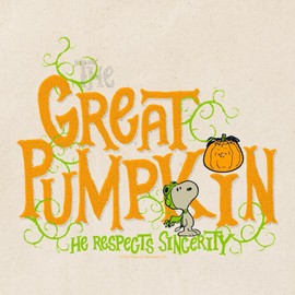 CafePress Snoopy Great Pumpkin Natural Canvas Tote Bag, Reusable Shopping Bag