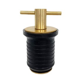 Boat Twist Drain Plug - 1" Marine Brass Screw Type Compression Plug Coolers Hulls Expandable Replaces Rubber, Locks in Place for Yacht