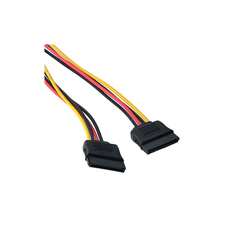 6-inch SATA Power Y Splitter, 1 male to 2 female.