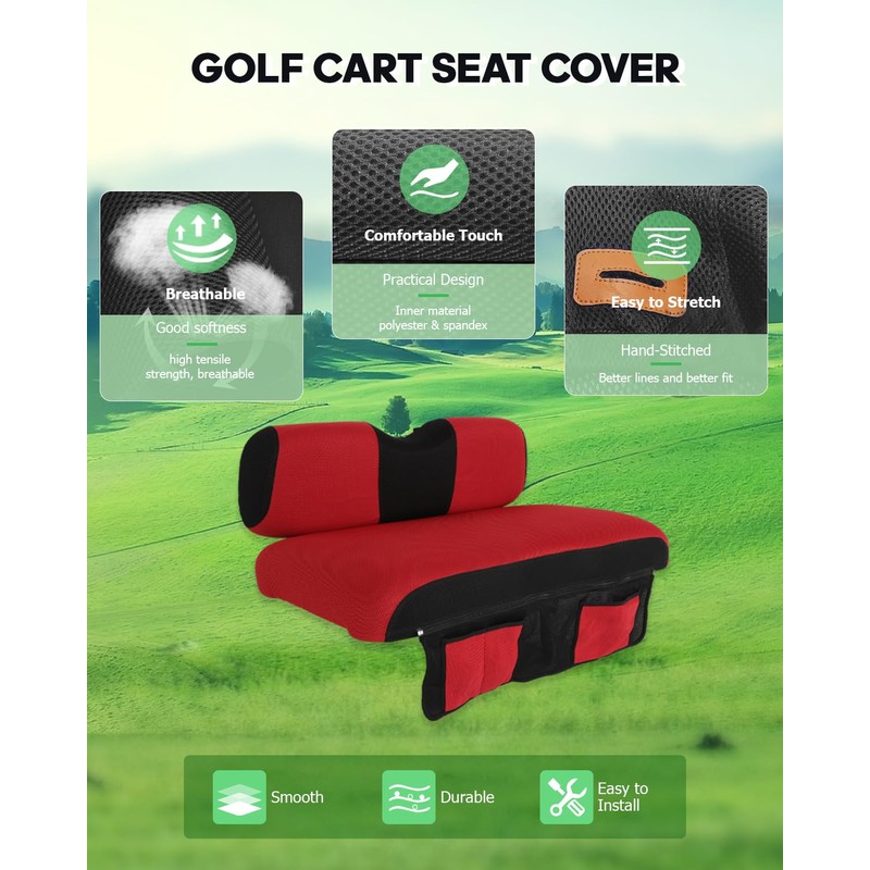SCITOO Golf Cart Seat Cover for EZGO RXV Front Seat