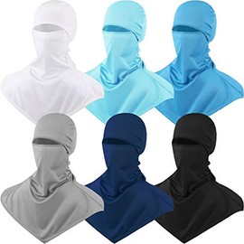 6 Pieces Summer Balaclava Sun Protection Full Face Balaclava Breathable Long Neck Covers for Men Women