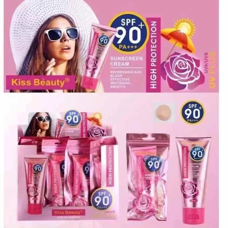 Kiss Beauty Sunscreen SPF 90 60ml Lightweight Sunblock