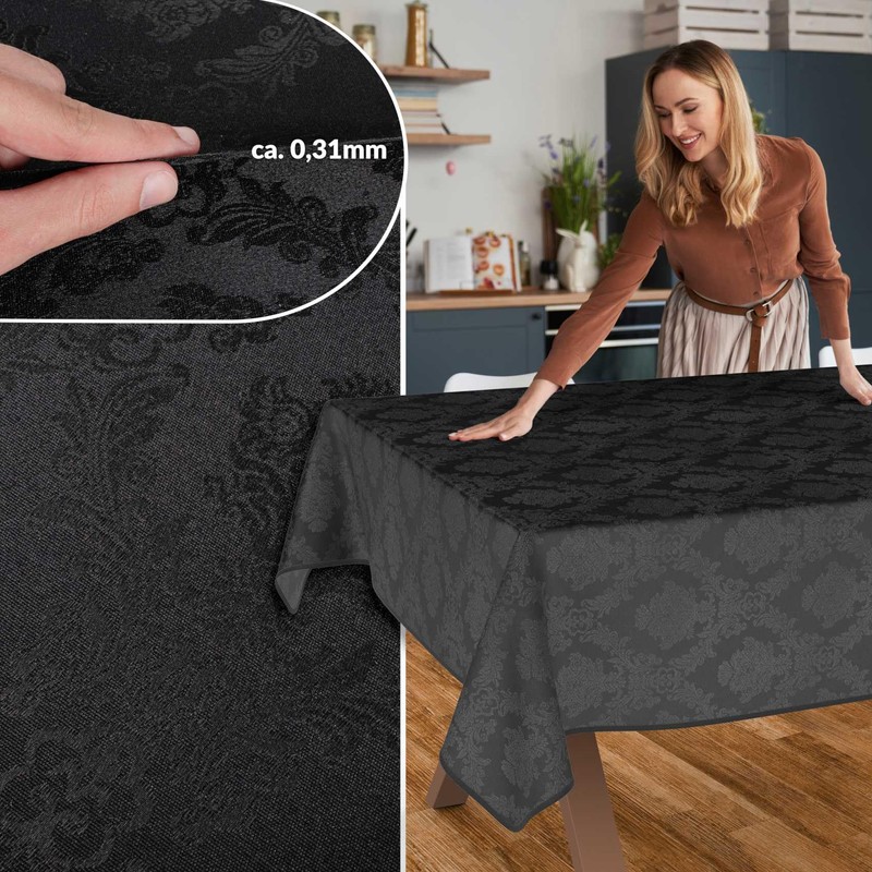 Fabric Tablecloth, Textile Table Linen, Cotton Polyester, Washable, Plain Ornamental