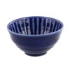 ih-007-01 Tableware East Rice Bowl, Blue Tokusa, Japanese Tableware, Blue