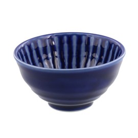ih-007-01 Tableware East Rice Bowl, Blue Tokusa, Japanese Tableware, Blue