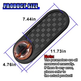 UHANBUT Multifunction Car Anti-Slip Mat, Rotatable Vehicle Phone Holder with Temporary Parking Number, Universal Auto Dashboard Organizer Pad Accessory for Phones, Sunglasses, Keys (Grey/Gold)