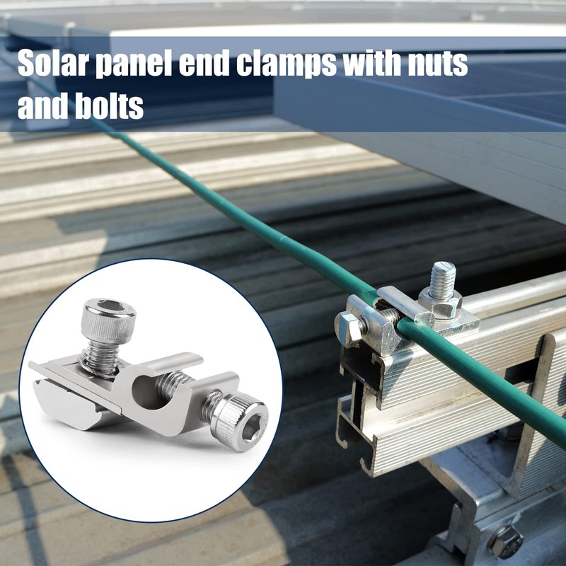 EXLECO Solar Clamp Set of 18 Aluminium Earthing Clamp for