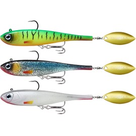 TRUSCEND Señuelos de Pesca Suaves preinstalados, señuelos de fácil Captura Bien Hechos para Pesca Familiar, Cebo de natación de Gran acción con Spinner, Plantillas de Pesca Tipo Crappie