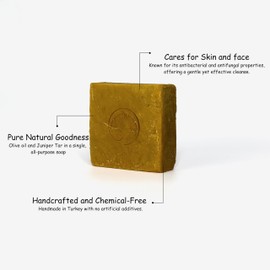Earth Sabun Handmade Juniper Tar Soap Bar – Natural, Chemical-Free, for Face & Body – Traditional Recipe with Modern Packaging