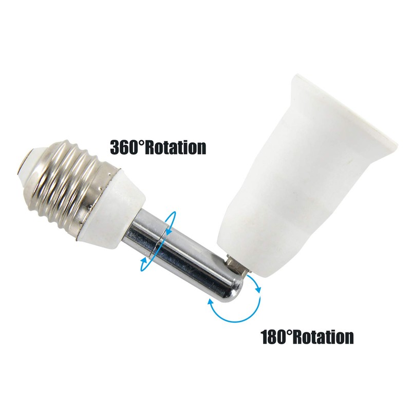 E26/E27 Standard Medium Light Socket Extender Rated 150W 4.5 inch,
