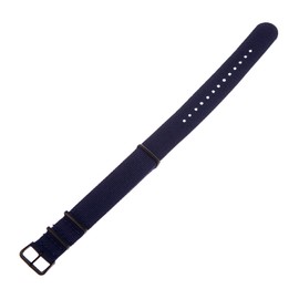 Jumpsunfun Nylon Watch Band 20mm One-piece Military Nylon Replacement Strap for Men and Women bule with Black Buckle