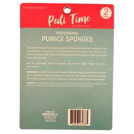Swissco/Precision Beauty 2pc SWISSCO Precision Beauty Pedi Time Professional Pumice Sponges Red & Green