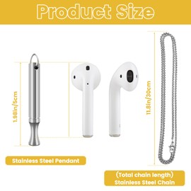 CUALFEC Breathing Necklace for Anxiety Relief & Quit Smoking Aid - Mindfulness Pendant, Vaporless Inhaler Tool for Stress Relief - Hypoallergenic Stainless Steel Jewellery for Women Men (Silver)