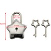 Tegg Star Shape Padlock Vintage Style Silver Tone Mini Archaize