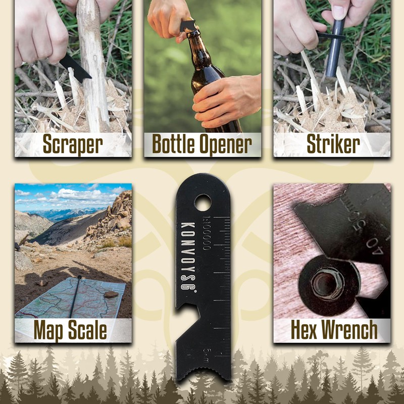 KonvoySG Fire Starter Survival Tool–Ferro Rod Fire Starter with 11"