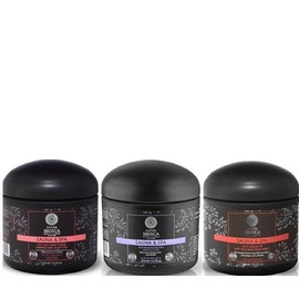 Natura Siberica Sauna & Spa Hot Salt Scrub, 370ml & Rich Massage Butter Anti Cellulite, 370ml & Anti-Cellulite Hot Volcanic Body Wrap, 370ml