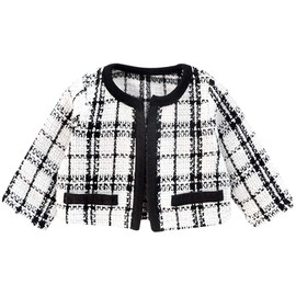 famuka Baby Girls Dress Coat Tops+A-Line Skirt Set Outfit Clothes for Wedding/Party/Birthday (3-6 Months, Plaid Dress Set)