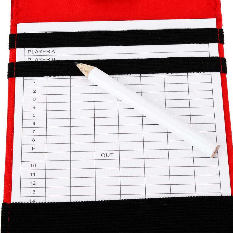 Leather Golf Scorecard Holder, Golf Score Counter Keeper Card Holder