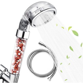 Nosame® Shower Head with Hose, Filter Filtration High Pressure Water Saving 3 Mode Function Spray Handheld Showerheads for Dry Skin & Hair