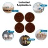 48 Pcs Self Adhesive 1" Round Felt Furniture Pads (Brown,