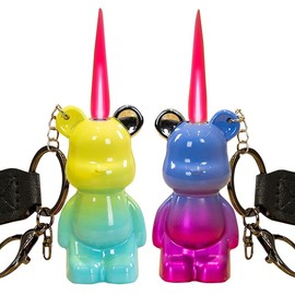 MKWGZPGW 2 Pack Color Gradient Cool Lighter,Refillable Butane Jet Torch Flame Windproof Lighters,Adjustable,Camping BBQ Kitchen Outdoors (G2)