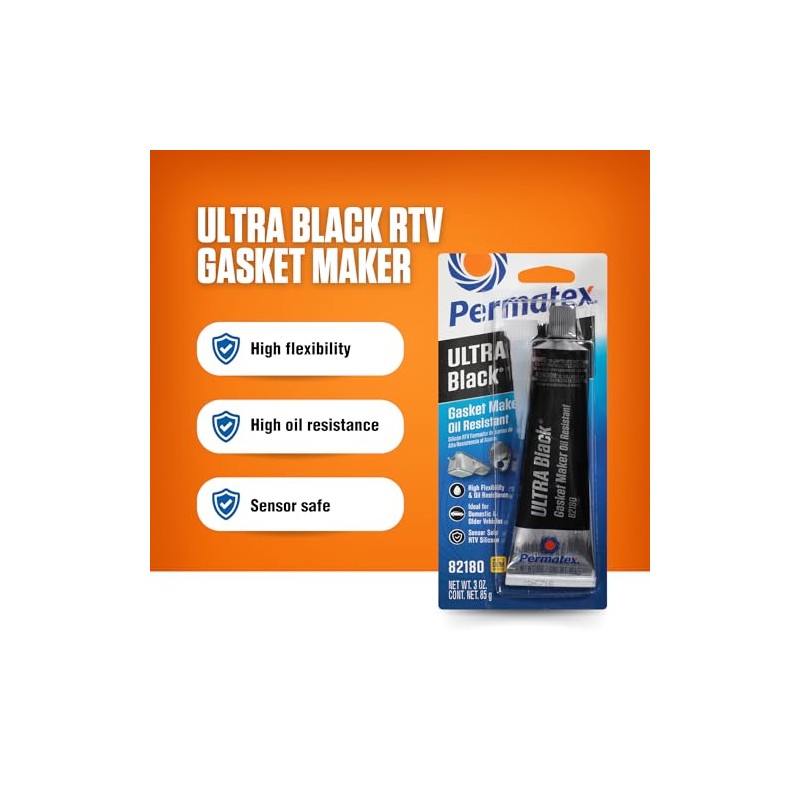 Permatex Ultra Black Maximum Oil Resistance RTV Silicone Gasket Maker