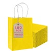 Bakepacker 100 Pcs Bright Yellow Mini Paper Gift Bags with