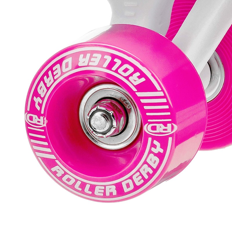 Roller Derby FireStar Youth Girl's Roller Skate White/Pink Size 2