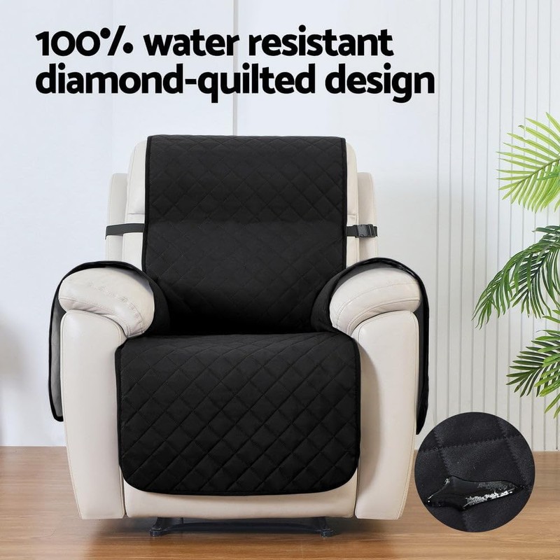 Artiss Recliner Chair Cover Slipcover Quilted 100% Water Resistant Nonslip