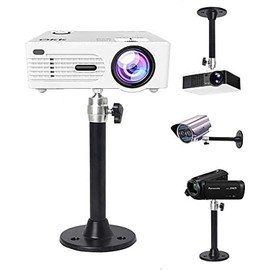 Universal Ceiling Projector Mount Hanger Mini Projector Wall Mount 360° Rotatable Head Projector Ceiling Mount with Length 180mm / 7in Projection for Mini Projector CCTV DVR Camera Black