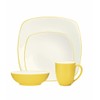 Noritake 4-Piece Colorwave Square Place Setting, Mustard