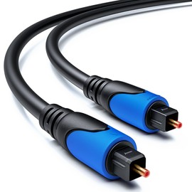 deleyCON 2m Optisches Digital Audio Kabel SPDIF 2x Toslink Stecker Digitalkabel Audiokabel LWL Digitales Lichtwellenleiter Kabel